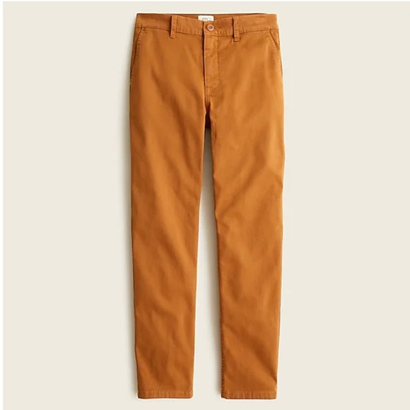 J. Crew NWT Vintage Slim-Straight Stretch Chino Pant - Golden Hickory - Picture 1 of 4
